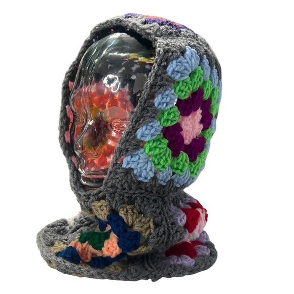 Granny Square Balaclava Hooded Scarf - Picture 1 of 6
